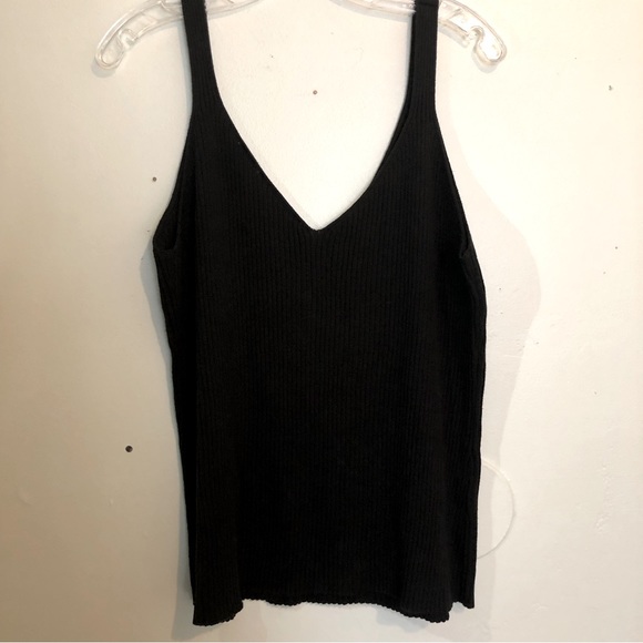 Ashley Stewart Black Ribbed Tank Top, size 4X - Picture 5 of 6